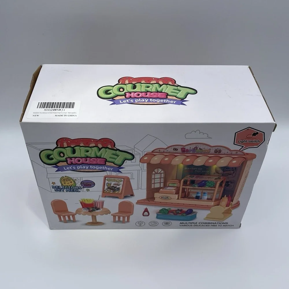 Gourmet House Kids BBQ Kitchen Market Toy Playset in Box